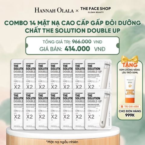  COMBO 14 MẶT NẠ CAO CẤP GẤP ĐÔI DƯỠNG CHẤT THE SOLUTION DOUBLE UP - A6 