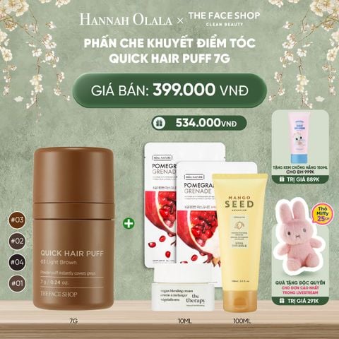  DEAL 4: PHẤN CHE KHUYẾT ĐIỂM TÓC QUICK HAIR PUFF 7G 