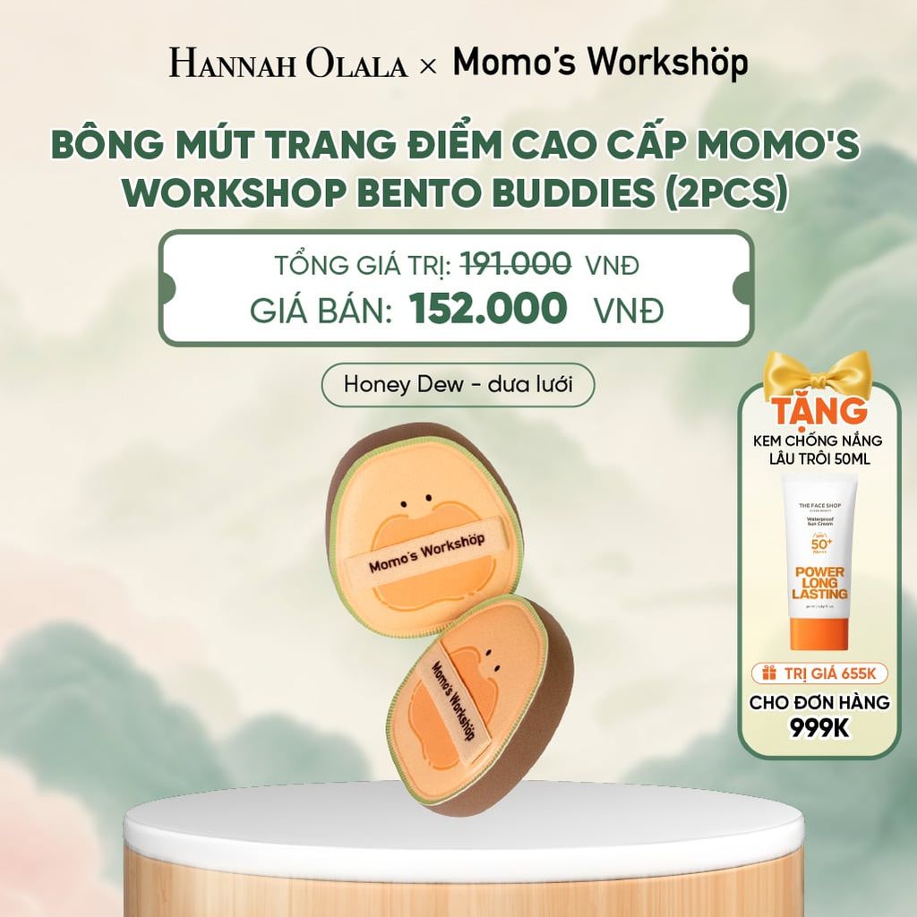  BÔNG MÚT TRANG ĐIỂM CAO CẤP MOMO'S WORKSHOP BENTO BUDDIES (2PCS) - A627 