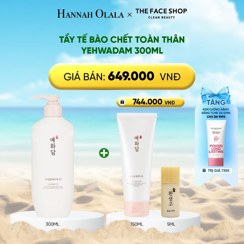 DEAL 9: TẨY TẾ BÀO CHẾT TOÀN THÂN YEHWADAM 300ML 