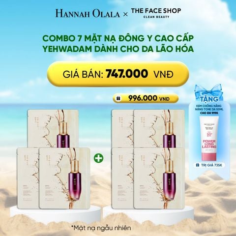  DEAL 14: COMBO 7 MẶT NẠ ĐÔNG Y CAO CẤP YEHWADAM DÀNH CHO DA LÃO HÓA 
