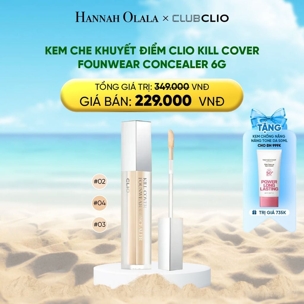 DEAL 8: KEM CHE KHUYẾT ĐIỂM CLIO KILL COVER FOUNWEAR CONCEALER 6G 
