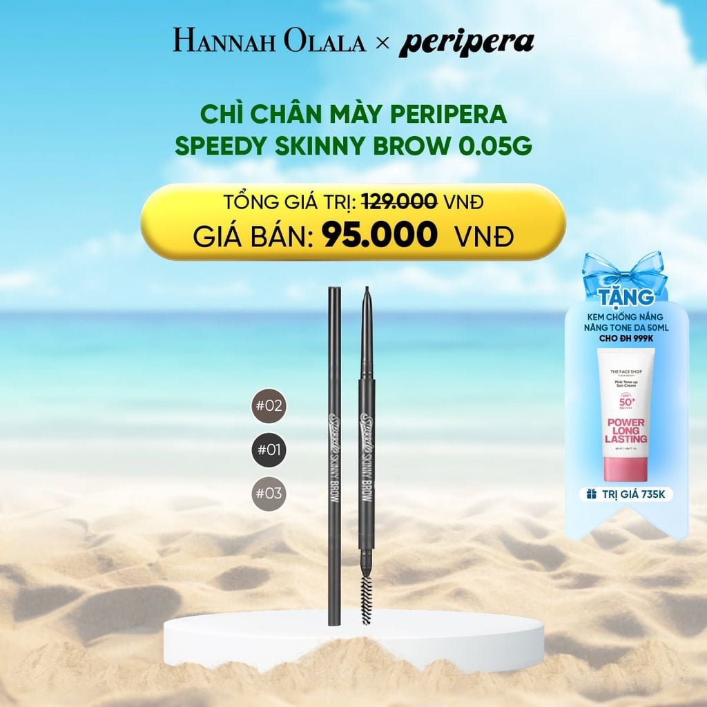  DEAL 1: CHÌ CHÂN MÀY PERIPERA SPEEDY SKINNY BROW 0.05G 