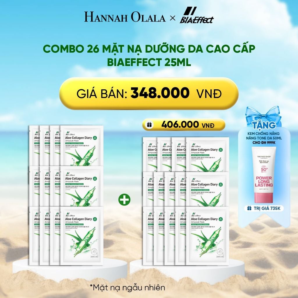  DEAL 1: COMBO 26 MẶT NẠ DƯỠNG DA CAO CẤP BIAEFFECT 25ML 
