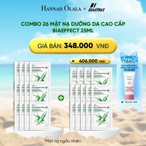  DEAL 1: COMBO 26 MẶT NẠ DƯỠNG DA CAO CẤP BIAEFFECT 25ML 