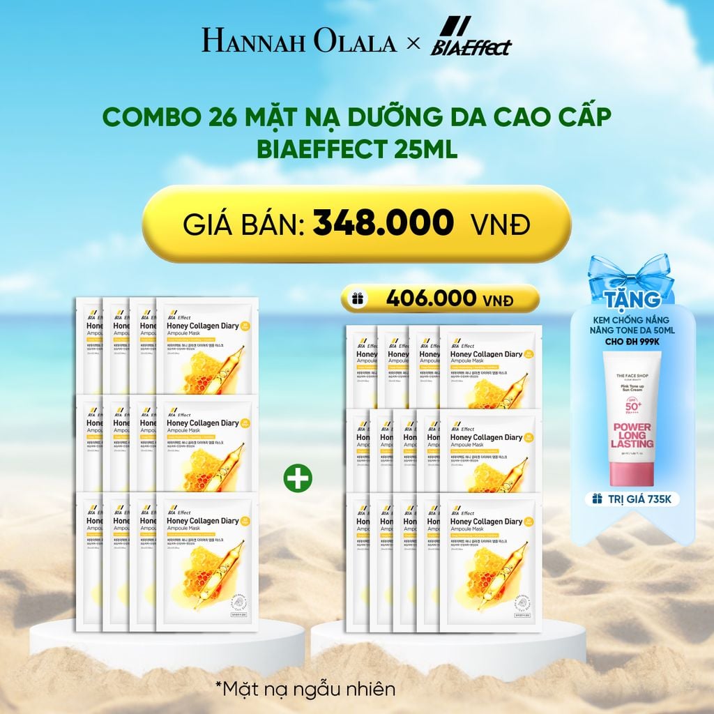  DEAL 1: COMBO 26 MẶT NẠ DƯỠNG DA CAO CẤP BIAEFFECT 25ML 