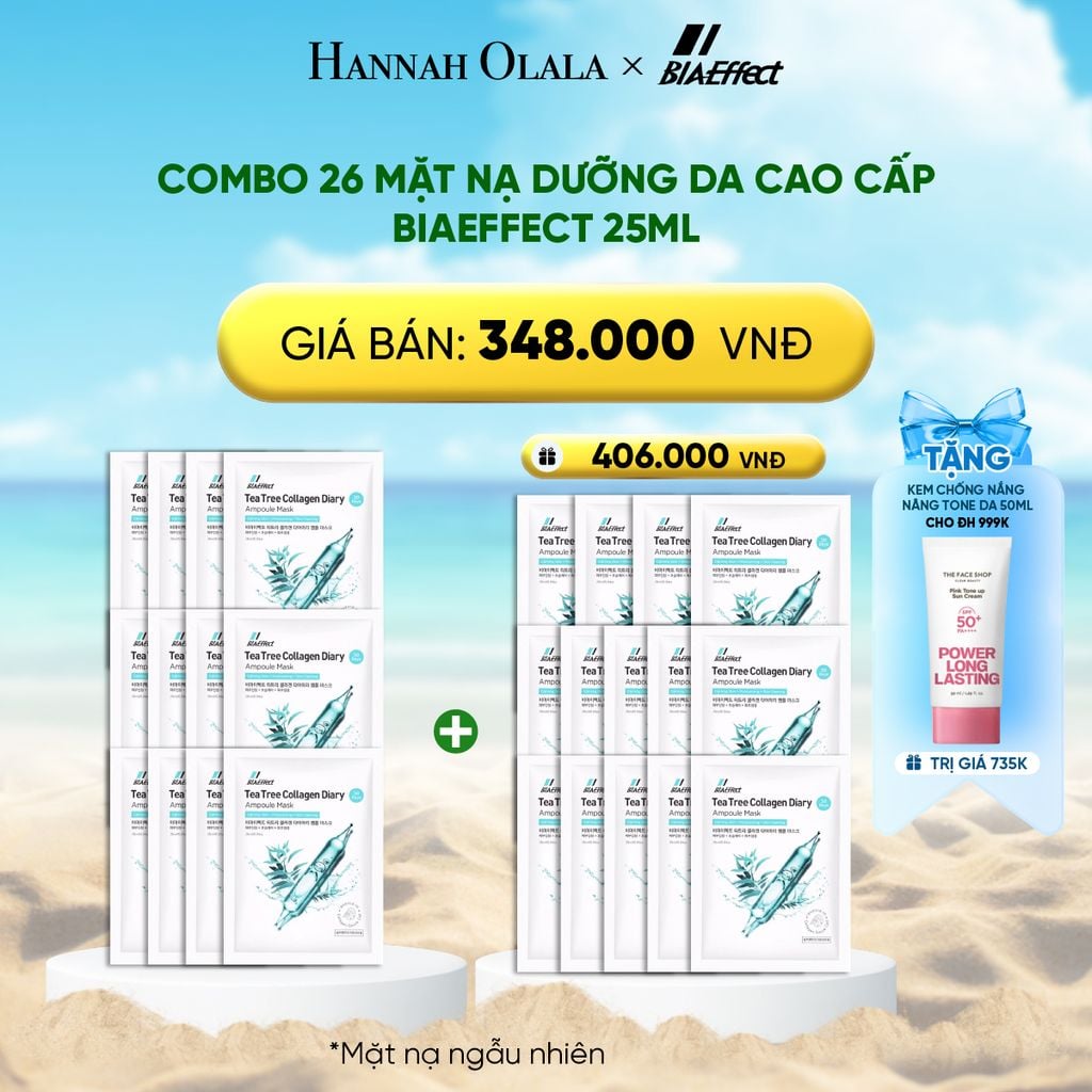  DEAL 1: COMBO 26 MẶT NẠ DƯỠNG DA CAO CẤP BIAEFFECT 25ML 