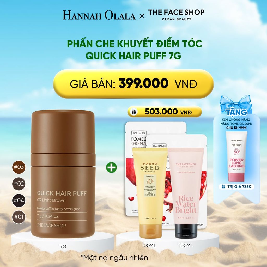  A284_DEAL 4: PHẤN CHE KHUYẾT ĐIỂM TÓC QUICK HAIR PUFF 7G 