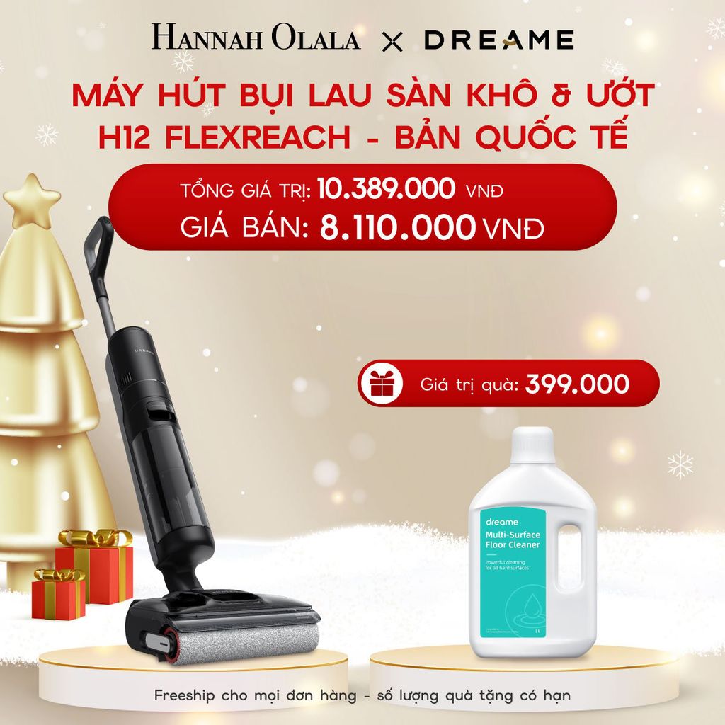  A23_DEAL 10: MÁY HÚT BỤI LAU SÀN KHÔ & ƯỚT H12 FLEXREACH - BẢN QUỐC TẾ - BẢO HÀNH 24 THÁNG 