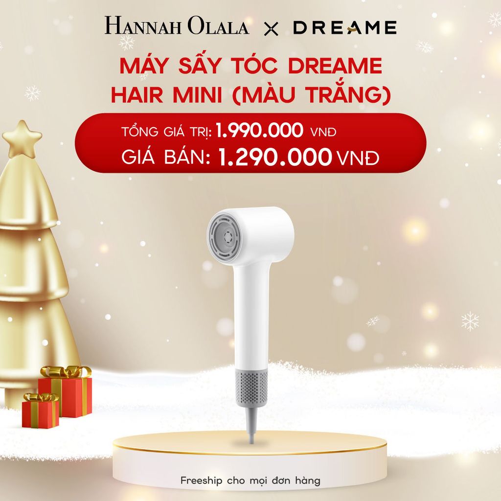  A24_DEAL 11: MÁY SẤY TÓC DREAME HAIR MINI - BẢN QUỐC TẾ - BẢO HÀNH 24 THÁNG 