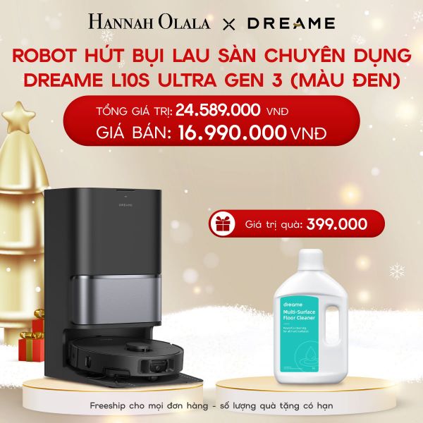  A29_DEAL 16: ROBOT HÚT BỤI LAU SÀN CHUYÊN DỤNG DREAME L10S ULTRA GEN 3 - BẢO HÀNH 24 THÁNG 