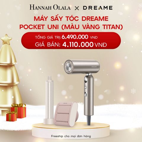  A33_DEAL 3: MÁY SẤY TÓC DREAME POCKET UNI - BẢN QUỐC TẾ - BẢO HÀNH 24 THÁNG 