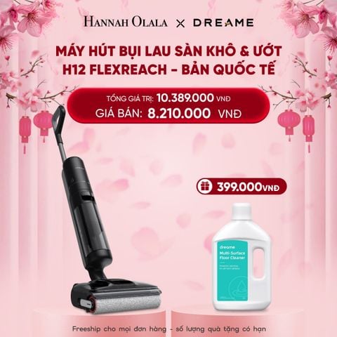  DEAL 6: MÁY HÚT BỤI LAU SÀN KHÔ & ƯỚT H12 FLEXREACH - BẢN QUỐC TẾ - BẢO HÀNH 24 THÁNG 