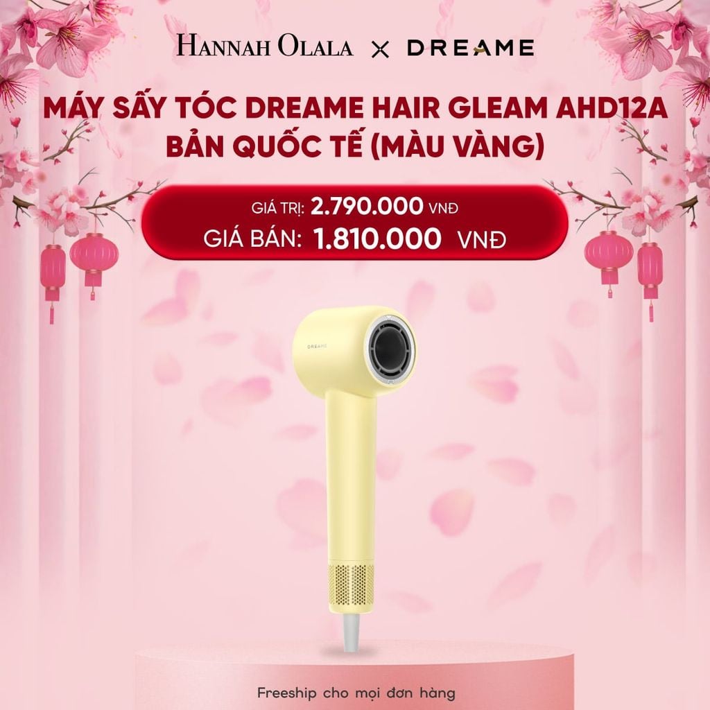  DEAL 8: MÁY SẤY TÓC DREAME HAIR GLEAM AHD12A - BẢN QUỐC TẾ - BẢO HÀNH 24 THÁNG 
