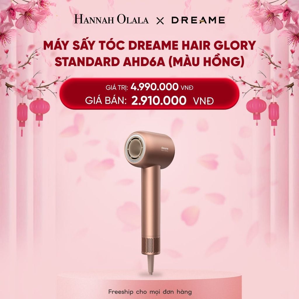  DEAL 4: MÁY SẤY TÓC DREAME HAIR GLORY STANDARD AHD6A - BẢN QUỐC TẾ - BH 24 THÁNG 