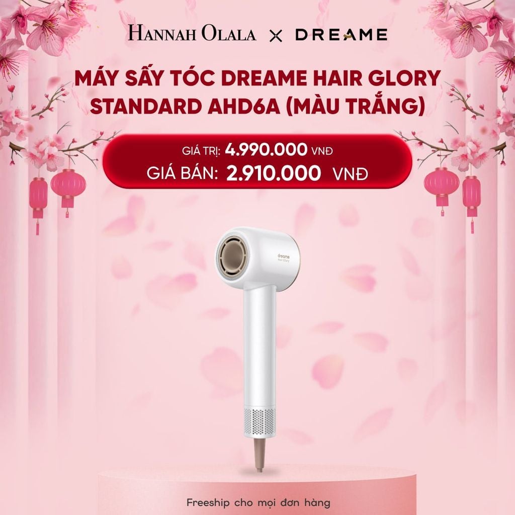  DEAL 4: MÁY SẤY TÓC DREAME HAIR GLORY STANDARD AHD6A - BẢN QUỐC TẾ - BH 24 THÁNG 