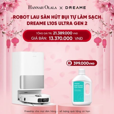  DEAL 1: ROBOT LAU SÀN HÚT BỤI TỰ LÀM SẠCH THÔNG MINH DREAME L10S ULTRA GEN 2 - BẢN QUỐC TẾ - BẢO HÀNH 24 THÁNG 