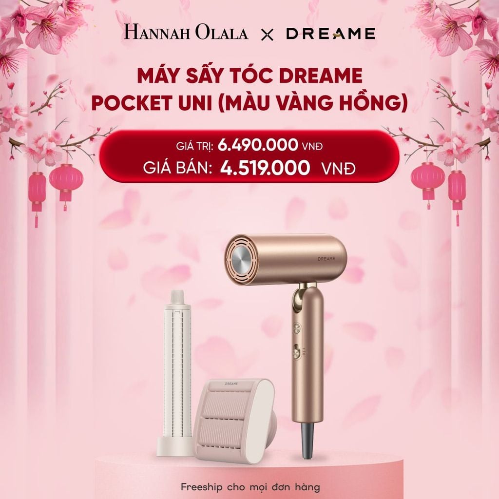  DEAL 3: MÁY SẤY TÓC DREAME POCKET UNI - BẢN QUỐC TẾ - BẢO HÀNH 24 THÁNG 