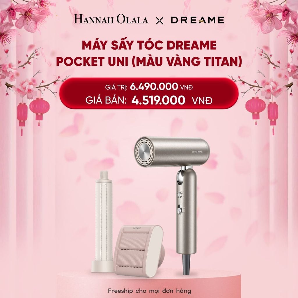  DEAL 3: MÁY SẤY TÓC DREAME POCKET UNI - BẢN QUỐC TẾ - BẢO HÀNH 24 THÁNG 