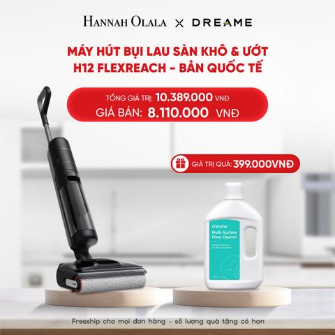  DEAL 10: MÁY HÚT BỤI LAU SÀN KHÔ & ƯỚT H12 FLEXREACH - BẢN QUỐC TẾ - BẢO HÀNH 24 THÁNG 