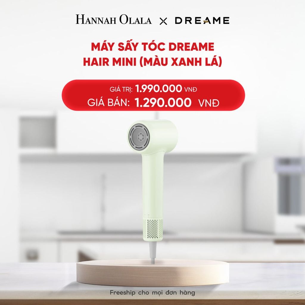  DEAL 11: MÁY SẤY TÓC DREAME HAIR MINI - BẢN QUỐC TẾ - BẢO HÀNH 24 THÁNG 