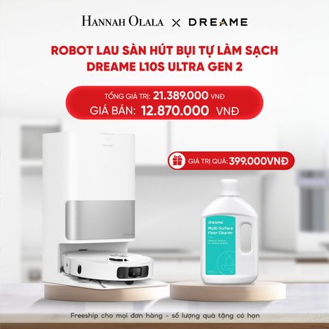  DEAL 1: ROBOT LAU SÀN HÚT BỤI TỰ LÀM SẠCH THÔNG MINH DREAME L10S ULTRA GEN 2 - BẢN QUỐC TẾ - BẢO HÀNH 24 THÁNG 