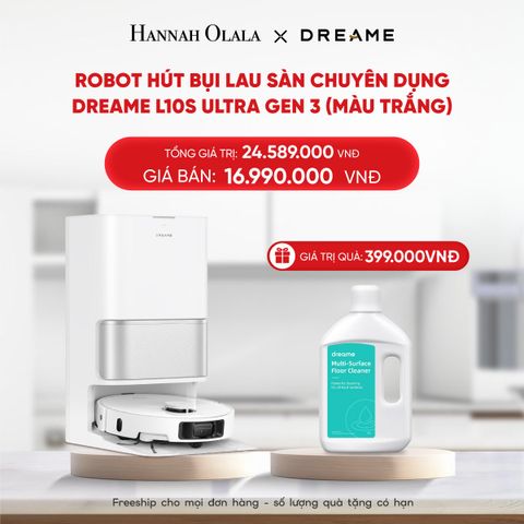  DEAL 16: ROBOT HÚT BỤI LAU SÀN CHUYÊN DỤNG DREAME L10S ULTRA GEN 3 - BẢO HÀNH 24 THÁNG 