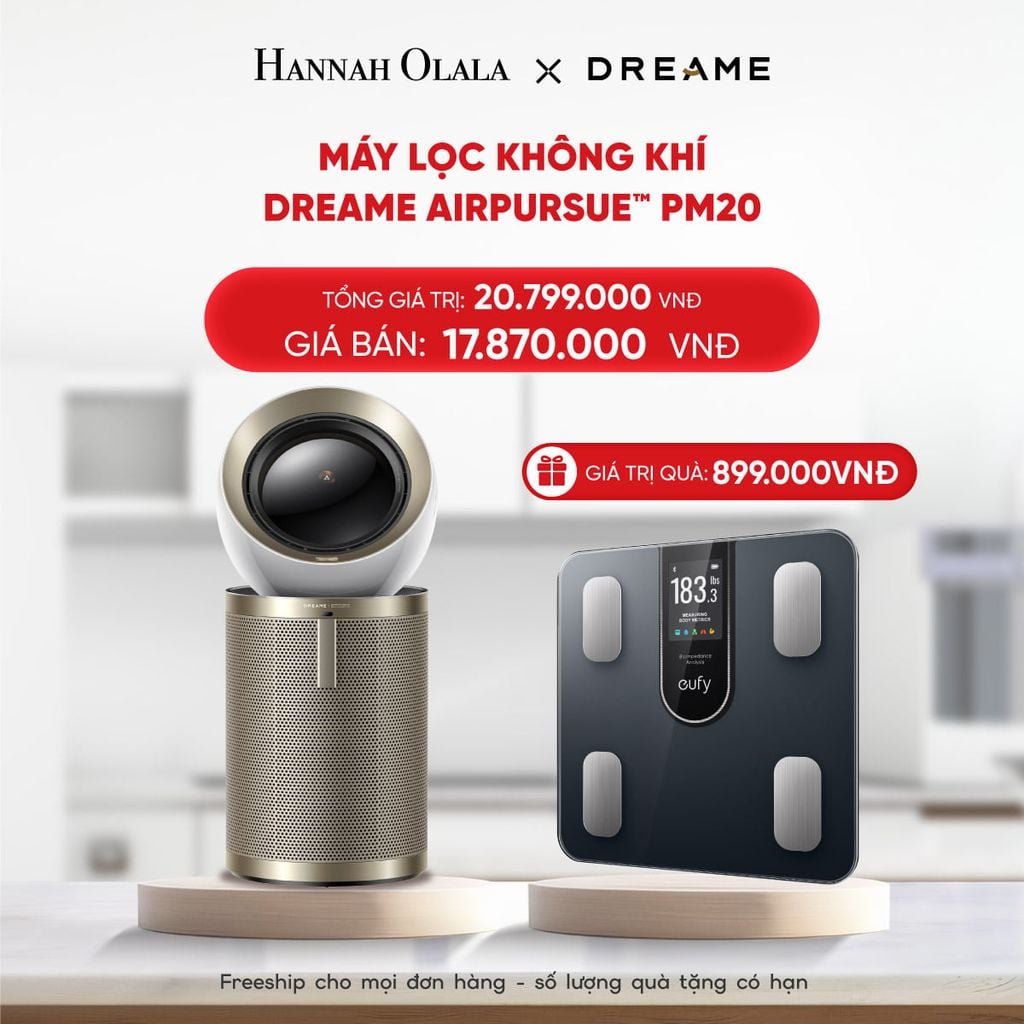  DEAL 18: PM20 MÁY LỌC KHÔNG KHÍ DREAME AIRPURSUE™ PM20 - BẢO HÀNH 24 THÁNG 
