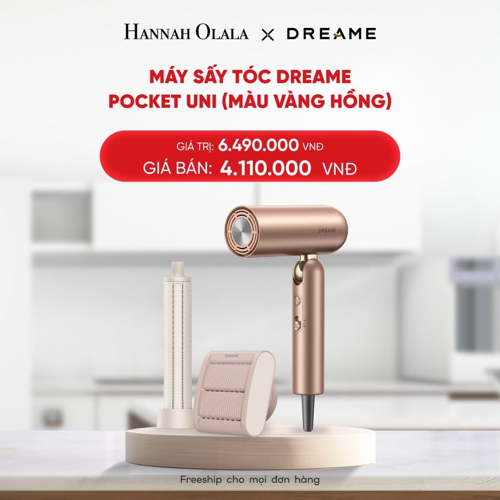  DEAL 3: MÁY SẤY TÓC DREAME POCKET UNI - BẢN QUỐC TẾ - BẢO HÀNH 24 THÁNG 