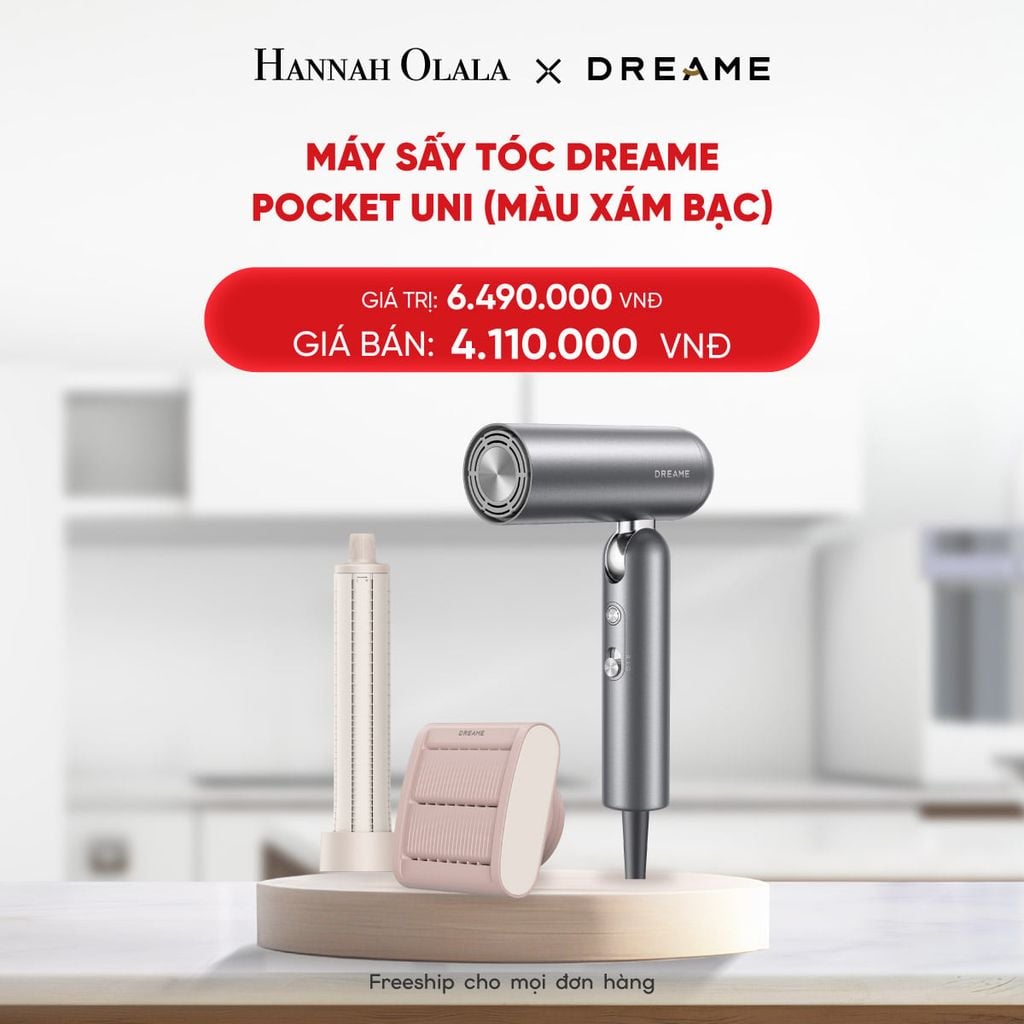  DEAL 3: MÁY SẤY TÓC DREAME POCKET UNI - BẢN QUỐC TẾ - BẢO HÀNH 24 THÁNG 
