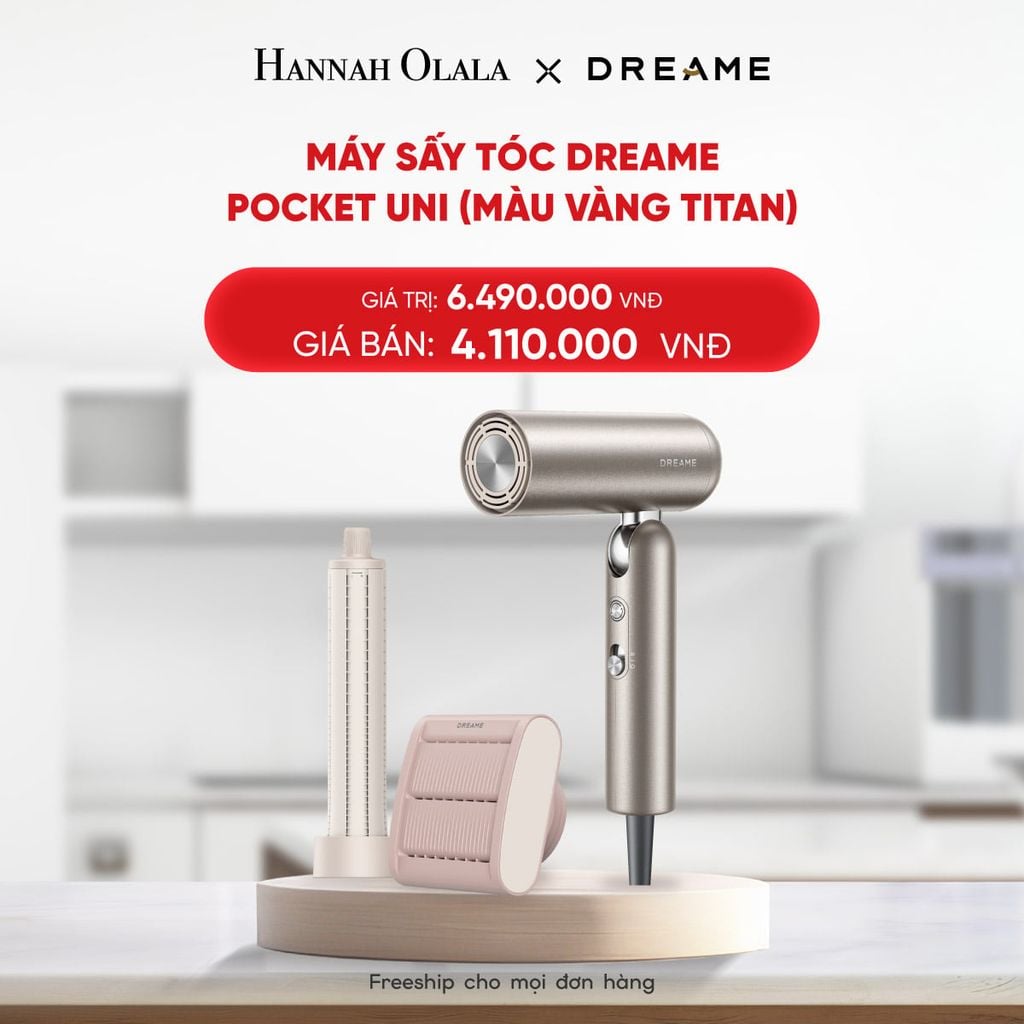  DEAL 3: MÁY SẤY TÓC DREAME POCKET UNI - BẢN QUỐC TẾ - BẢO HÀNH 24 THÁNG 