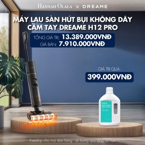  M13_DEAL 7: MÁY LAU SÀN HÚT BỤI KHÔNG DÂY CẦM TAY DREAME H12 PRO - BẢN QUỐC TẾ - BH 24 THÁNG 