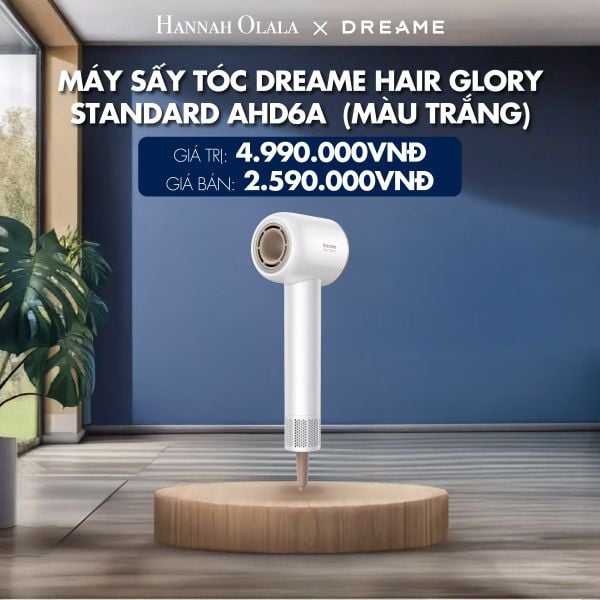  M27_DEAL 5: MÁY SẤY TÓC DREAME HAIR GLORY STANDARD AHD6A - BẢN QUỐC TẾ - BH 24 THÁNG (MÀU HỒNG ) 