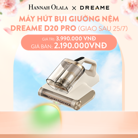  A254_DEAL 6: MÁY HÚT BỤI GIƯỜNG NỆM DIỆT KHUẨN UV, LỌC BỤI MỊN DREAME D20 PRO - BẢN QUỐC TẾ - BẢO HÀNH 24 THÁNG (GIAO SAU NGÀY 25/7) 
