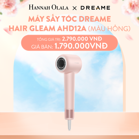  A250_DEAL 3: MÁY SẤY TÓC DREAME HAIR GLEAM AHD12A - BẢN QUỐC TẾ - BẢO HÀNH 24 THÁNG (MÀU HỒNG) 