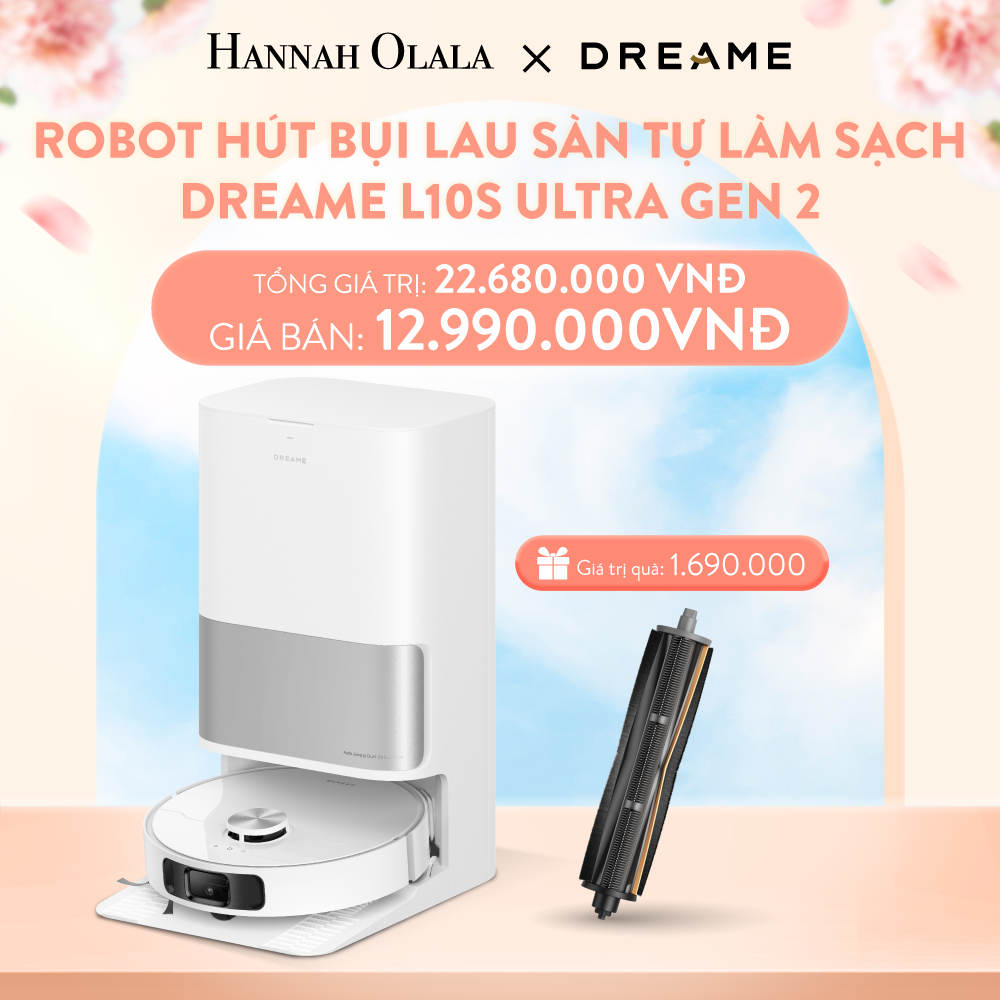  A249_DEAL 2: ROBOT LAU SÀN HÚT BỤI TỰ LÀM SẠCH THÔNG MINH DREAME L10S ULTRA GEN 2 - BẢN QUỐC TẾ - BẢO HÀNH 24 THÁNG 