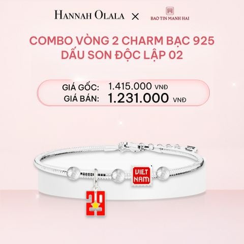  E317_DEAL 1: COMBO LẮC TAY BẠC 925 MÃ CB 2 CHARM MIX BI 02 BST A80 DẤU SON ĐỘC LẬP BẢO TÍN MẠNH HẢI 