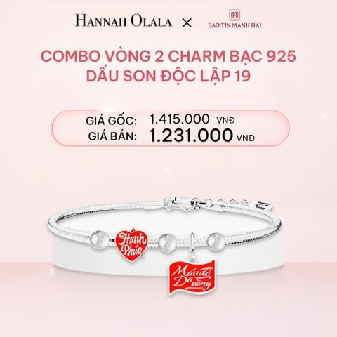  E322_DEAL 3: COMBO LẮC TAY BẠC 925 MÃ CB 2 CHARM MIX BI 19 BST A80 DẤU SON ĐỘC LẬP BẢO TÍN MẠNH HẢI 