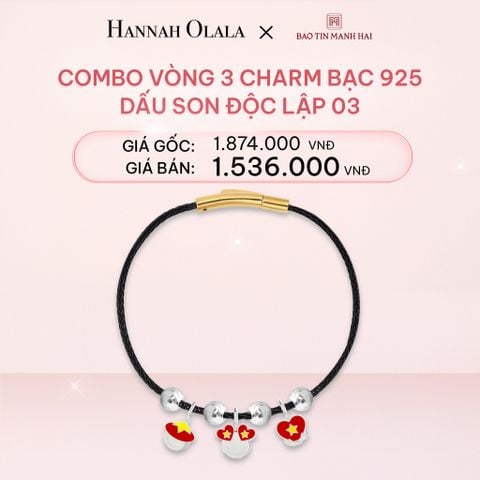  E324_DEAL 5: COMBO LẮC TAY BẠC 925 MÃ CB 3 CHARM MIX BI 03 BST A80 DẤU SON ĐỘC LẬP BẢO TÍN MẠNH HẢI 