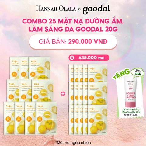  COMBO 25 MẶT NẠ DƯỠNG ẨM, LÀM SÁNG DA GOODAL 20G 