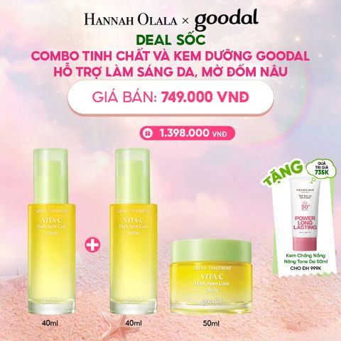  DEAL 4: COMBO TINH CHẤT VÀ KEM DƯỠNG GOODAL HỖ TRỢ LÀM SÁNG DA, MỜ ĐỐM NÂU 