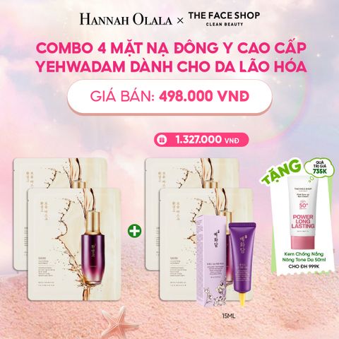  COMBO 4 MẶT NẠ ĐÔNG Y CAO CẤP YEHWADAM DÀNH CHO DA LÃO HÓA 