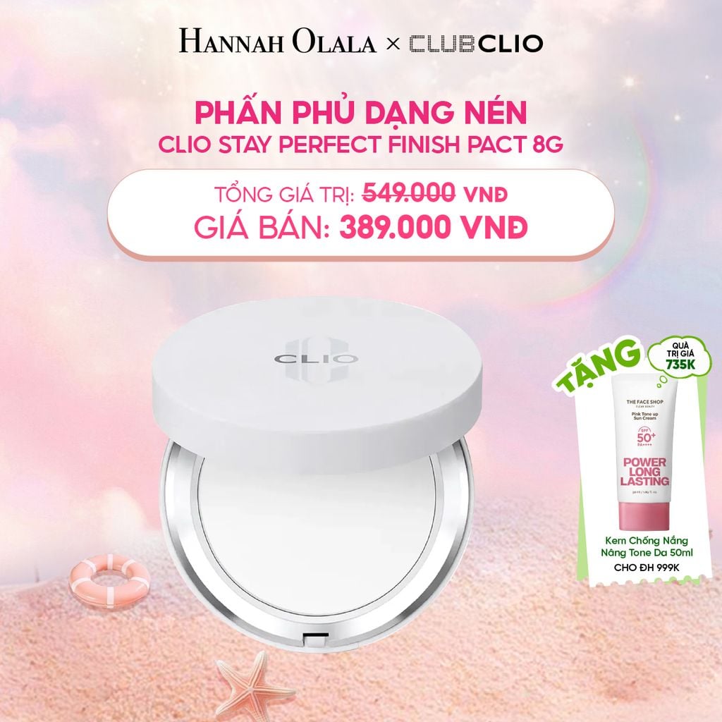  DEAL 4: PHẤN PHỦ DẠNG NÉN CLIO STAY PERFECT FINISH PACT 8G 