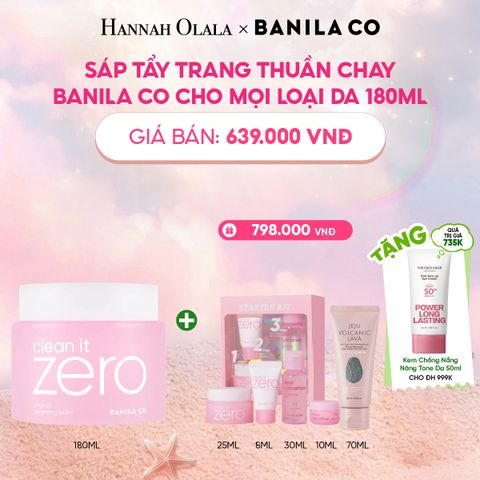  SÁP TẨY TRANG THUẦN CHAY BANILA CO CHO MỌI LOẠI DA 180ML 