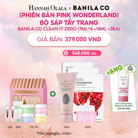  [PHIÊN BẢN PINK WONDERLAND] BỘ SÁP TẨY TRANG BANILA CO CLEAN IT ZERO 