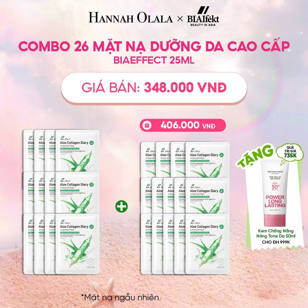  COMBO 26 MẶT NẠ DƯỠNG DA CAO CẤP BIAEFFECT 25ML 