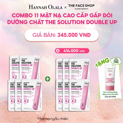  COMBO 11 MẶT NẠ CAO CẤP GẤP ĐÔI DƯỠNG CHẤT THE SOLUTION DOUBLE UP 