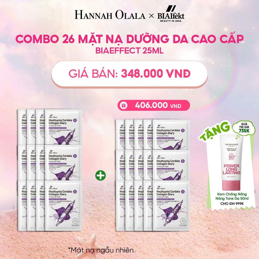 COMBO 26 MẶT NẠ DƯỠNG DA CAO CẤP BIAEFFECT 25ML 