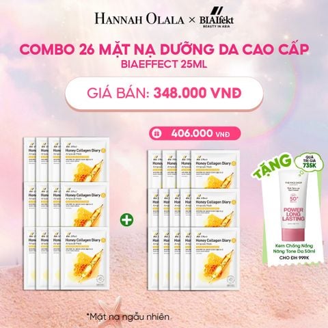  COMBO 26 MẶT NẠ DƯỠNG DA CAO CẤP BIAEFFECT 25ML 