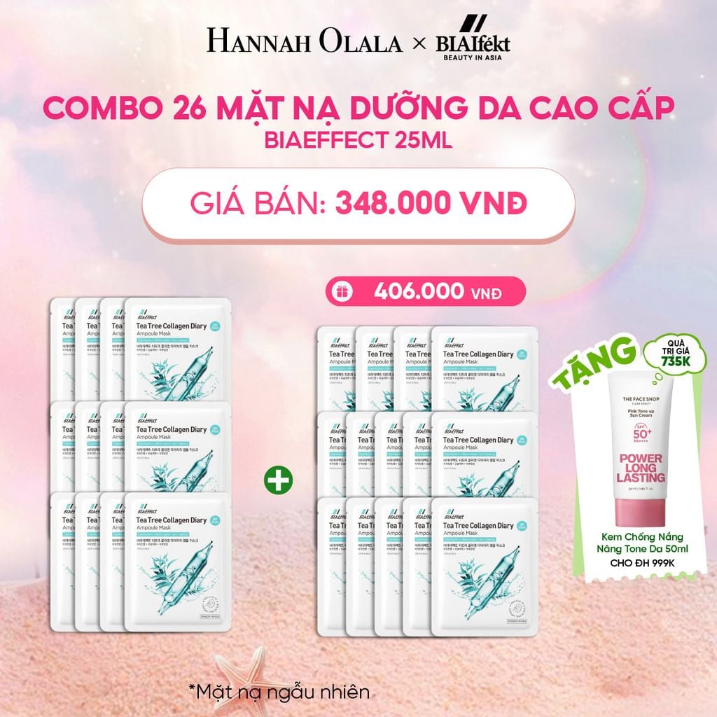 COMBO 26 MẶT NẠ DƯỠNG DA CAO CẤP BIAEFFECT 25ML 